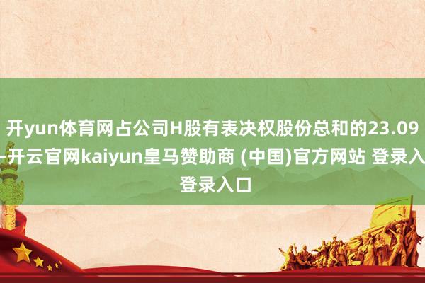 開yun體育網占公司H股有表決權股份總和的23.09%-開云官網kaiyun皇馬贊助商 (中國)官方網站 登錄入口